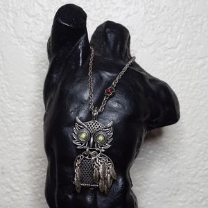 Lucky Brand Owl Gemstone Necklace